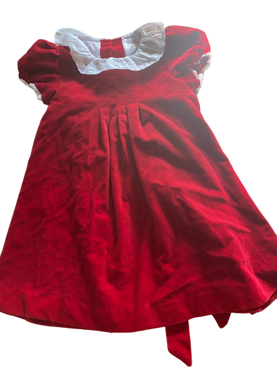 Edgehill Collection Other - Edgehill Collection Red Velvet Dress with White Lace Collar